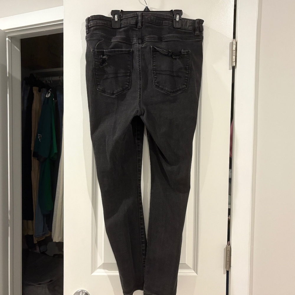 American Eagle Black Ripped Jeans